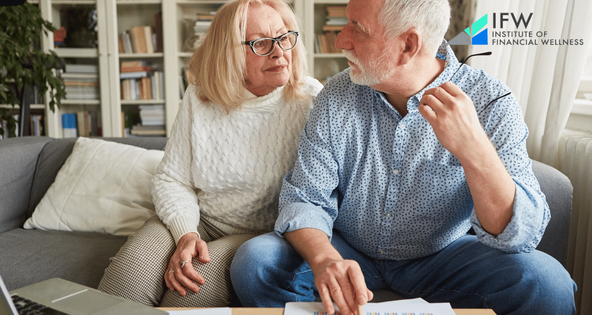A financial advisor helping a couple plan their retirement