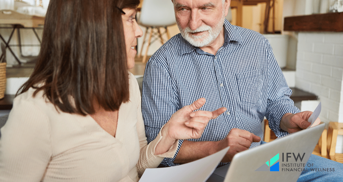 An image showing a senior couple looking worried while reviewing their finances, representing the retirement planning mistakes to avoid when preparing for unexpected expenses in retirement.