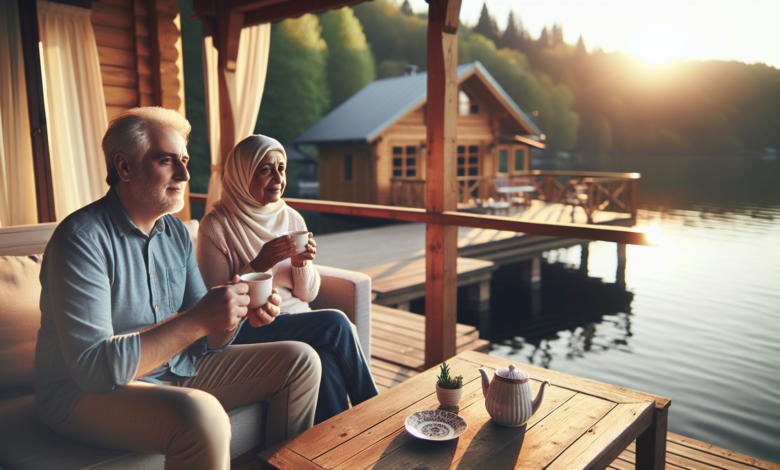 Image of a peaceful retirement setting with financial security